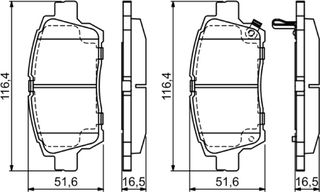 Bosch Σετ τακάκια, Δισκόφρενα - 0 986 424 803