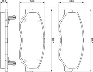 Bosch Σετ τακάκια, Δισκόφρενα - 0 986 424 809
