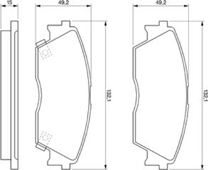 Bosch Σετ τακάκια, Δισκόφρενα - 0 986 460 972