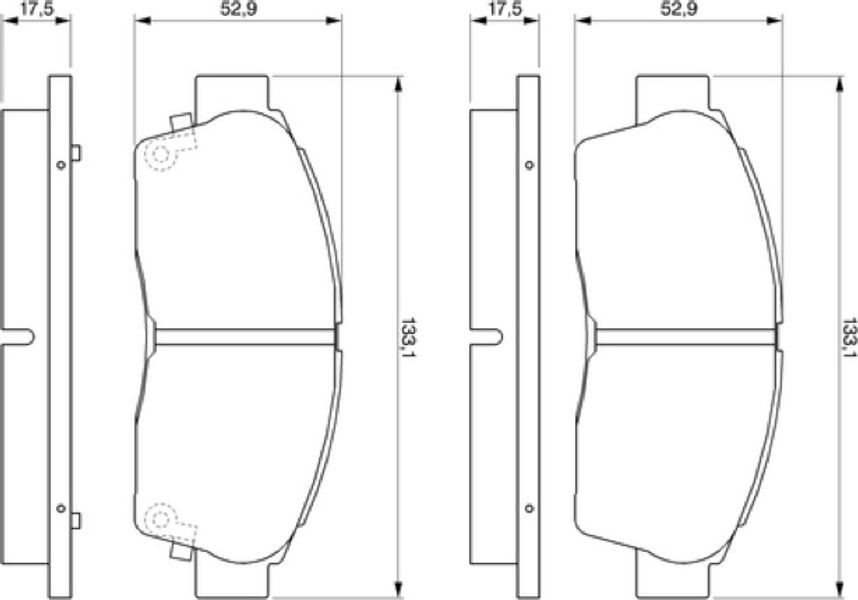 Bosch Σετ τακάκια, Δισκόφρενα - 0 986 461 123