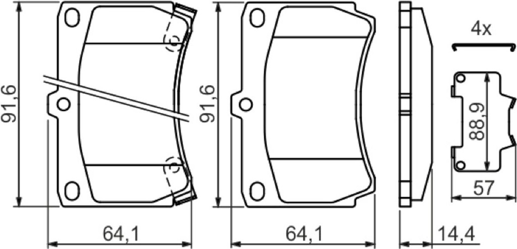 Bosch Σετ τακάκια, Δισκόφρενα - 0 986 461 141