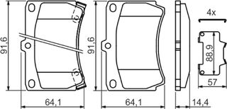 Bosch Σετ τακάκια, Δισκόφρενα - 0 986 461 141