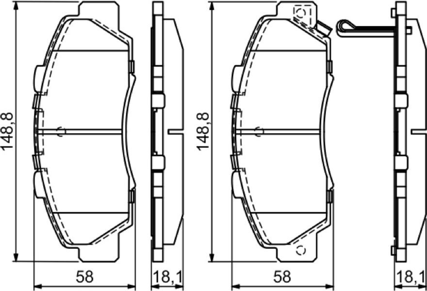 Bosch Σετ τακάκια, Δισκόφρενα - 0 986 461 142