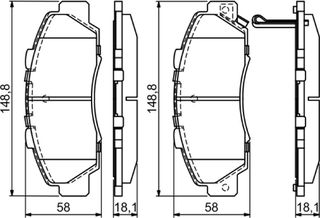 Bosch Σετ τακάκια, Δισκόφρενα - 0 986 461 142