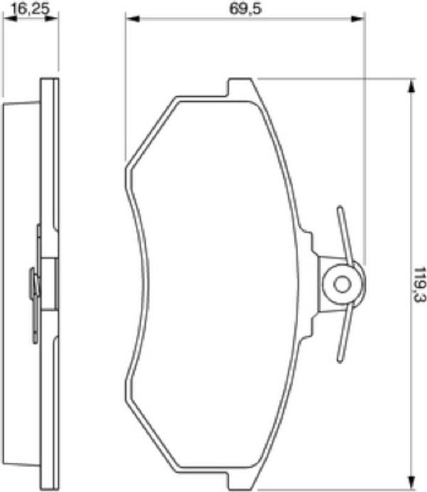 Bosch Σετ τακάκια, Δισκόφρενα - 0 986 466 698