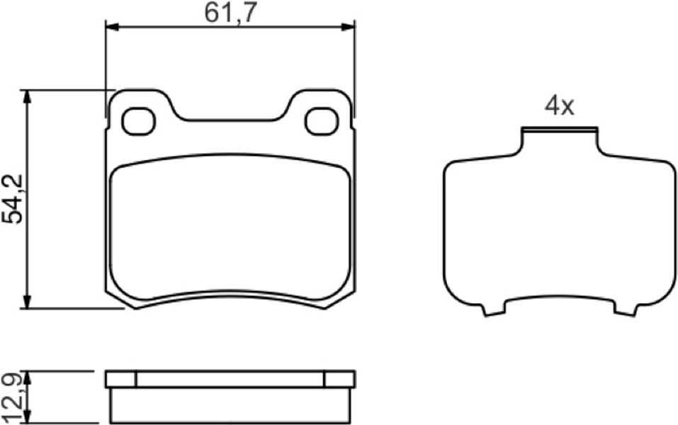 Bosch Σετ τακάκια, Δισκόφρενα - 0 986 466 874