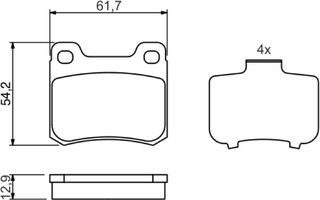 Bosch Σετ τακάκια, Δισκόφρενα - 0 986 466 874