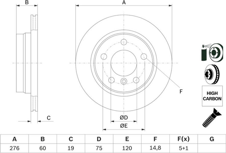 Bosch Δισκόπλακα - 0 986 478 642