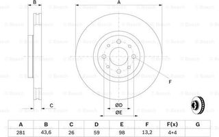 Bosch Δισκόπλακα - 0 986 478 855