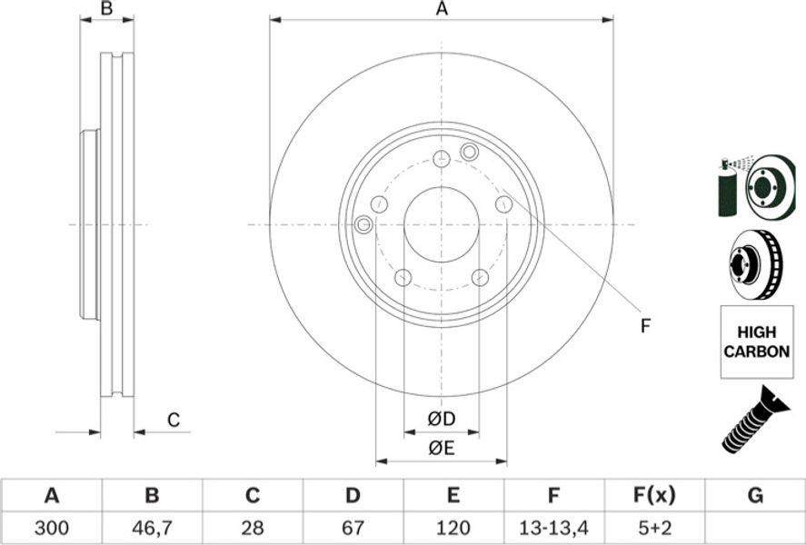 Bosch Δισκόπλακα - 0 986 478 876