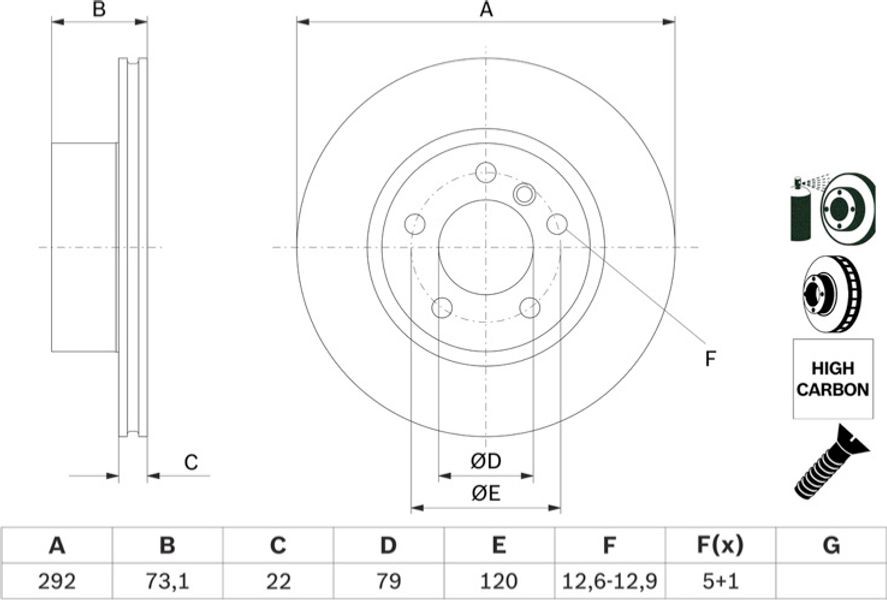 Bosch Δισκόπλακα - 0 986 479 214