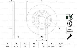 Bosch Δισκόπλακα - 0 986 479 348