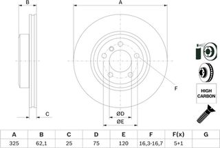 Bosch Δισκόπλακα - 0 986 479 348