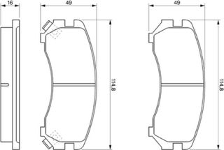Bosch Σετ τακάκια, Δισκόφρενα - 0 986 493 450