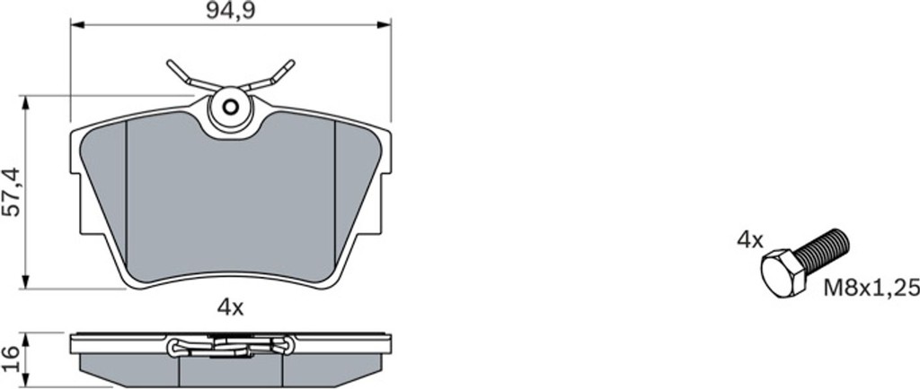 Bosch Σετ τακάκια, Δισκόφρενα - 0 986 494 040