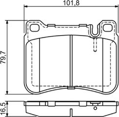 Bosch Σετ τακάκια, Δισκόφρενα - 0 986 494 166