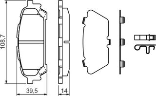 Bosch Σετ τακάκια, Δισκόφρενα - 0 986 494 232