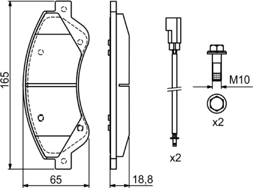 Bosch Σετ τακάκια, Δισκόφρενα - 0 986 494 236