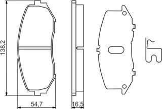 Bosch Σετ τακάκια, Δισκόφρενα - 0 986 494 241