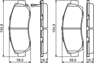 Bosch Σετ τακάκια, Δισκόφρενα - 0 986 494 308