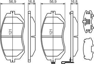 Bosch Σετ τακάκια, Δισκόφρενα - 0 986 494 315