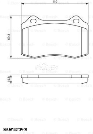 Bosch Σετ τακάκια, Δισκόφρενα - 0 986 494 393