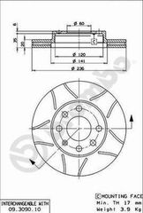 Brembo Δισκόπλακα - 09.3090.75