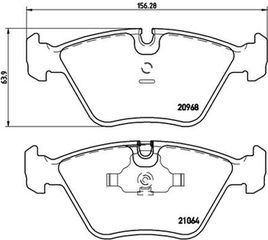 Brembo Σετ τακάκια, Δισκόφρενα - P 06 012