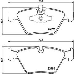 Brembo Σετ τακάκια, Δισκόφρενα - P 06 040
