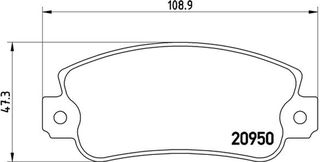 Brembo Σετ τακάκια, Δισκόφρενα - P 23 021