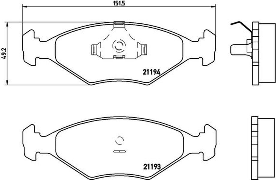 Brembo Σετ τακάκια, Δισκόφρενα - P 23 040