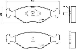 Brembo Σετ τακάκια, Δισκόφρενα - P 23 040