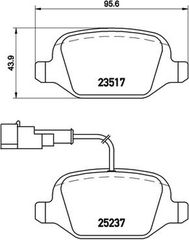 Brembo Σετ τακάκια, Δισκόφρενα - P 23 131