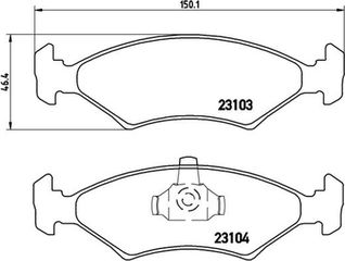 Brembo Σετ τακάκια, Δισκόφρενα - P 24 043