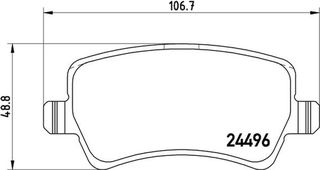 Brembo Σετ τακάκια, Δισκόφρενα - P 24 078