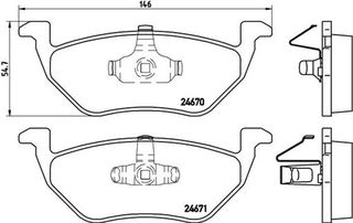 Brembo Σετ τακάκια, Δισκόφρενα - P 24 085