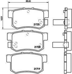 Brembo Σετ τακάκια, Δισκόφρενα - P 28 022