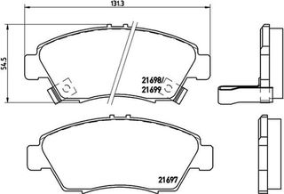 Brembo Σετ τακάκια, Δισκόφρενα - P 28 024