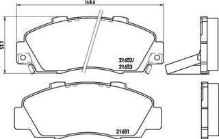 Brembo Σετ τακάκια, Δισκόφρενα - P 28 026