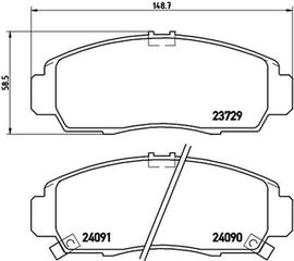 Brembo Σετ τακάκια, Δισκόφρενα - P 28 034