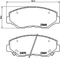 Brembo Σετ τακάκια, Δισκόφρενα - P 28 035