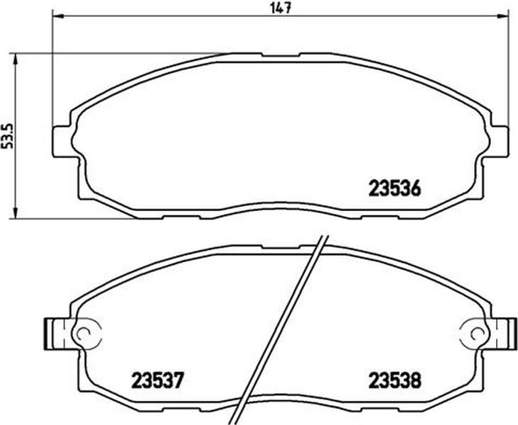 Brembo Σετ τακάκια, Δισκόφρενα - P 30 010