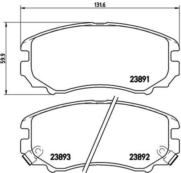 Brembo Σετ τακάκια, Δισκόφρενα - P 30 018