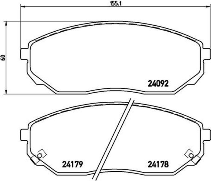 Brembo Σετ τακάκια, Δισκόφρενα - P 30 019