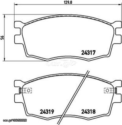 Brembo Σετ τακάκια, Δισκόφρενα - P 30 026