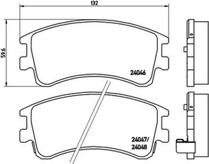 Brembo Σετ τακάκια, Δισκόφρενα - P 49 032