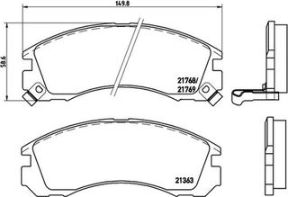 Brembo Σετ τακάκια, Δισκόφρενα - P 54 017