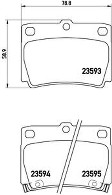 Brembo Σετ τακάκια, Δισκόφρενα - P 54 026