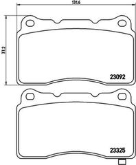 Brembo Σετ τακάκια, Δισκόφρενα - P 54 039