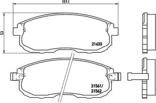 Brembo Σετ τακάκια, Δισκόφρενα - P 56 021